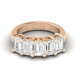 Five Stone Emerald Band