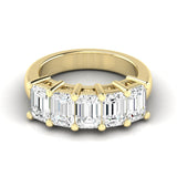 Five Stone Emerald Band