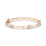 Multi Shape Cluster Paperclip Bracelet
