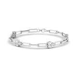 Multi Shape Cluster Paperclip Bracelet