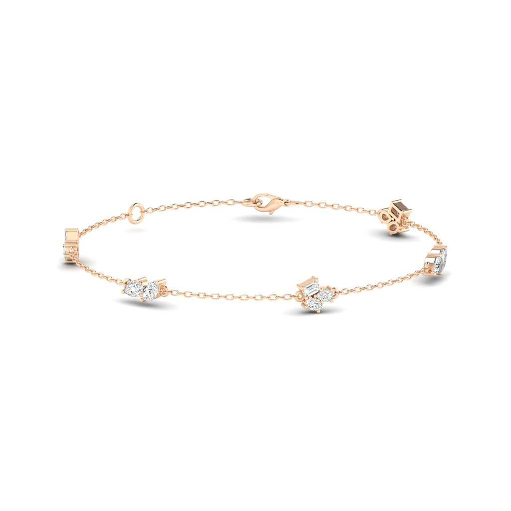 Dainty Multi Shape Cluster Bracelet