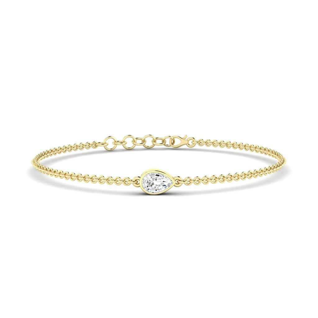 Pear Bezel Bracelet