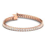 Emerald Bezel Tennis Bracelet