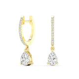 Pear Droplet Hoops