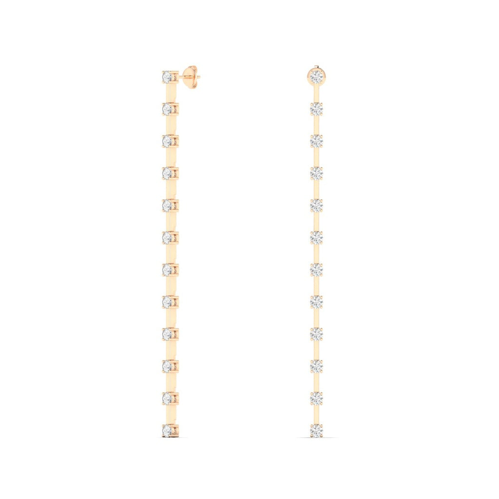 Long Orbit Drop Earrings