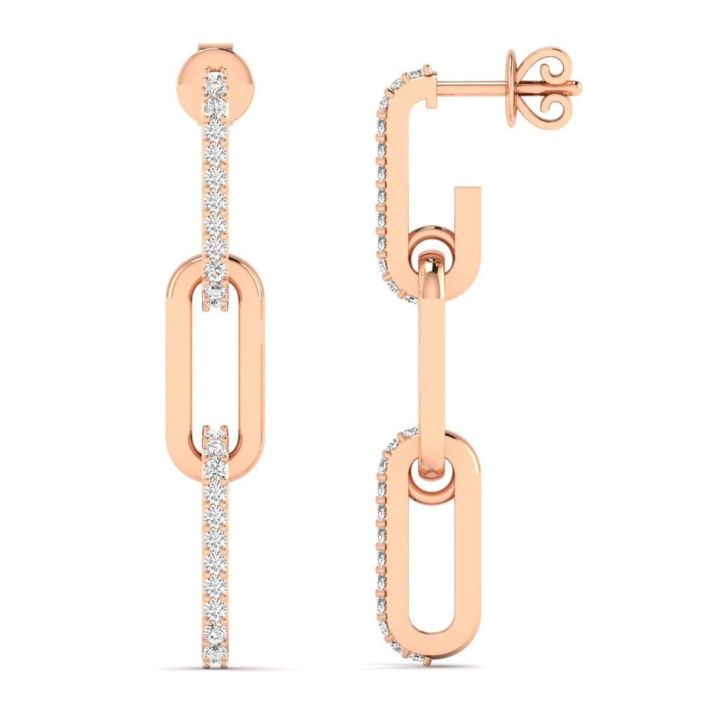 Paperclip Drop Earrings