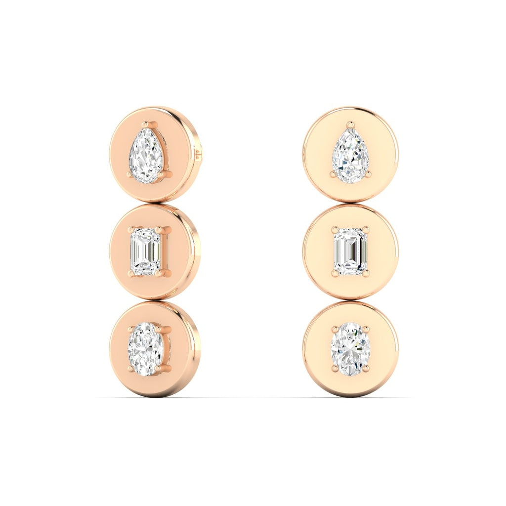 Disc Drop Earrings
