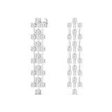 Triple Row Orbit Drop Earrings