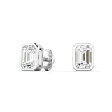 Emerald Bezel Studs