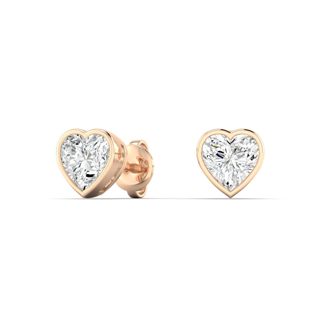 Heart Bezel Studs