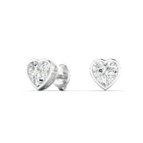 Heart Bezel Studs