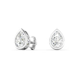 Pear Bezel Studs