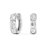 Emerald Bezel Huggies