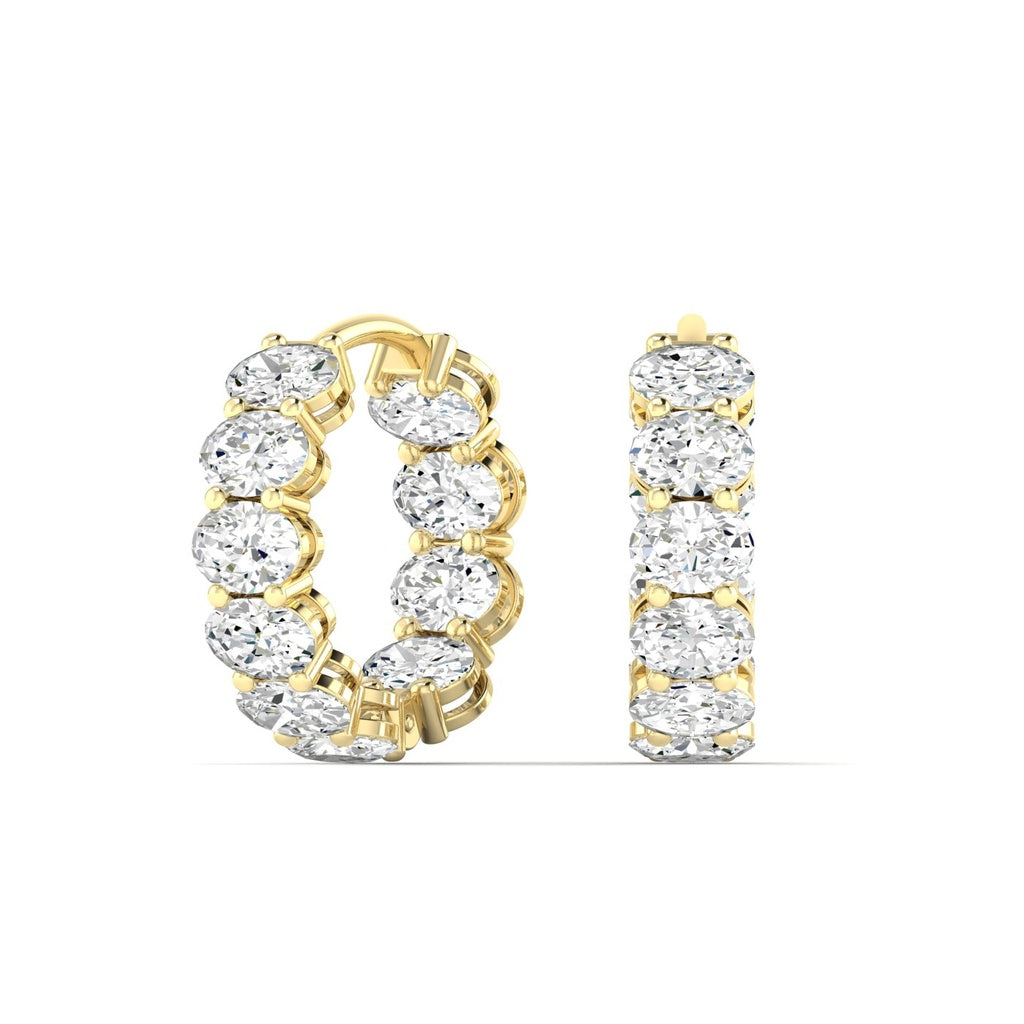 Inside Out Oval Hoops 4.00ctw