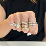 Multi Shape Shield Ring (5 row)