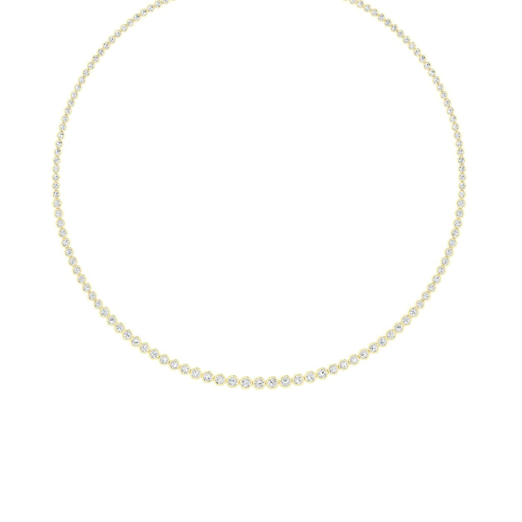 Graduated Bezel Tennis Necklace