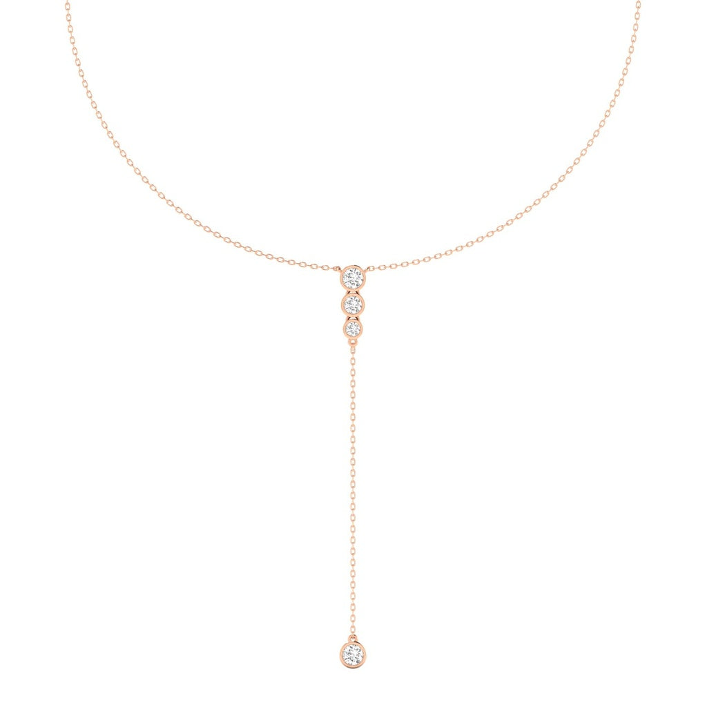 Bezel Lariat Necklace