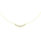 Graduated Bezel Bar Necklace