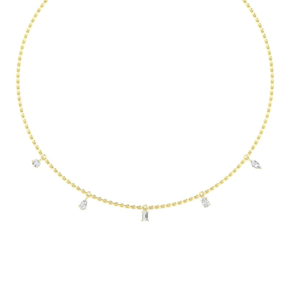 Multi Shape Droplet Necklace