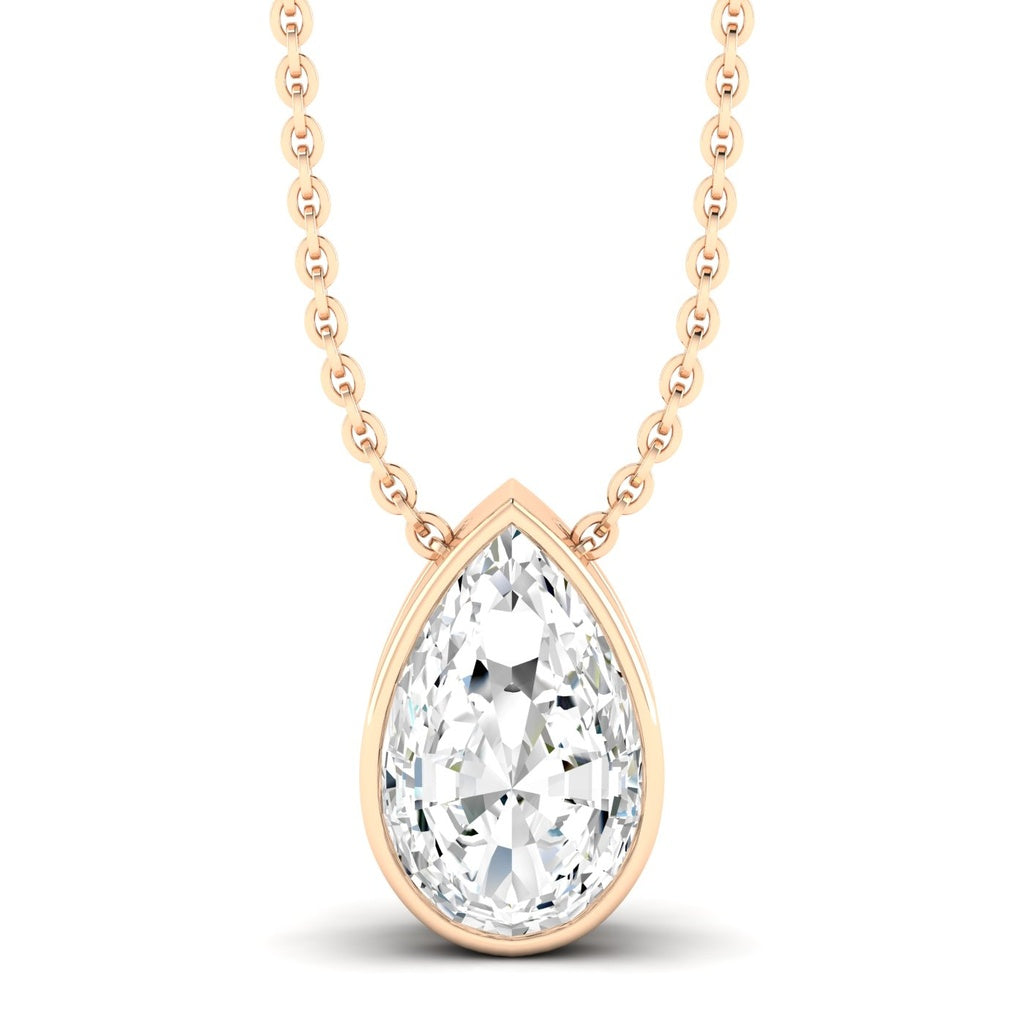 Pear Bezel Pendant