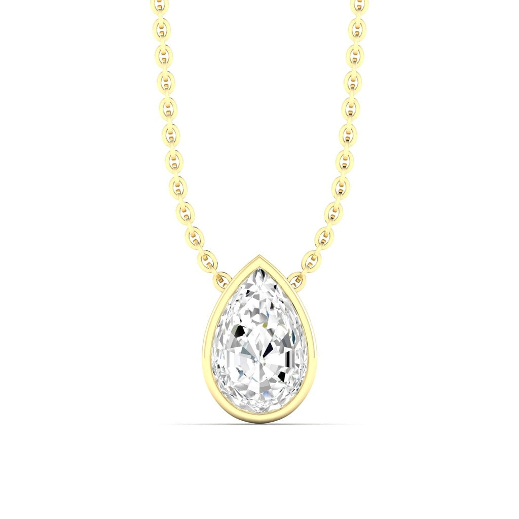 Pear Bezel Pendant