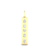Multi Shape Inlay Bar Charm