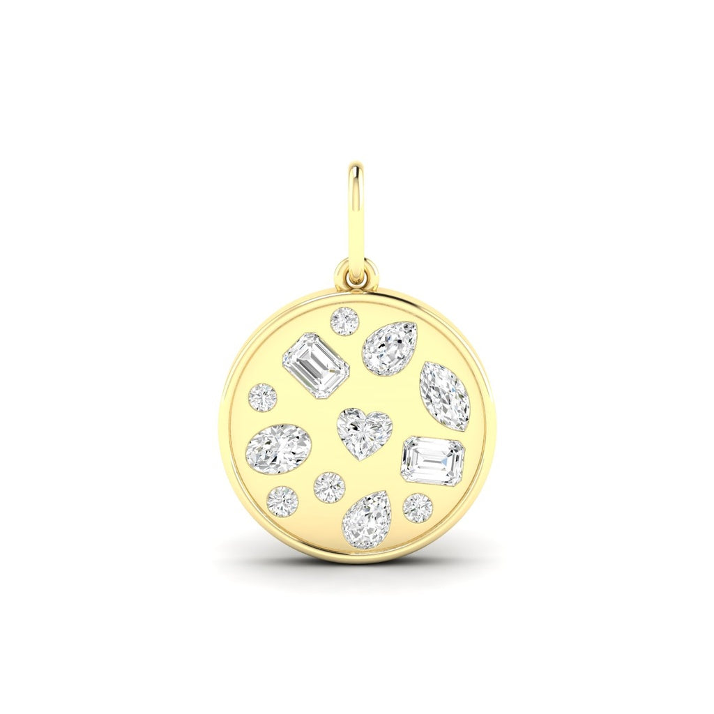 Multi Shape Inlay Coin 1.36cts