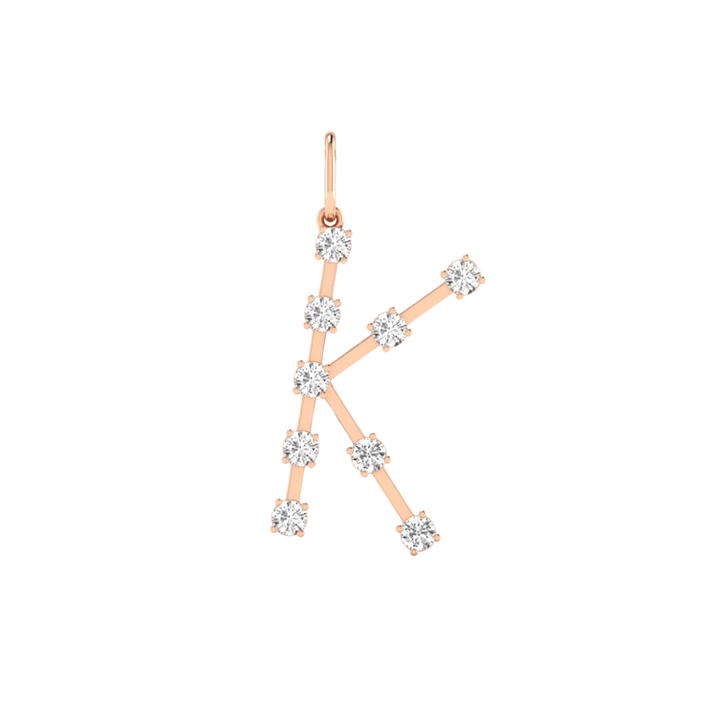 Orbit Letter "K" Charm