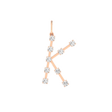 Orbit Letter "K" Charm