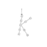 Orbit Letter "K" Charm