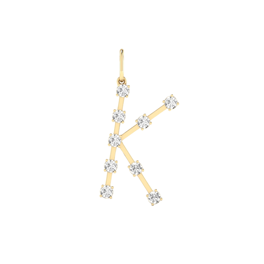 Orbit Letter "K" Charm