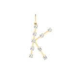 Orbit Letter "K" Charm