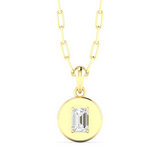 Emerald Disc Pendant