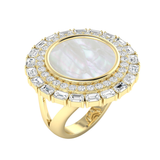 Mother of Pearl Split Shank Ring