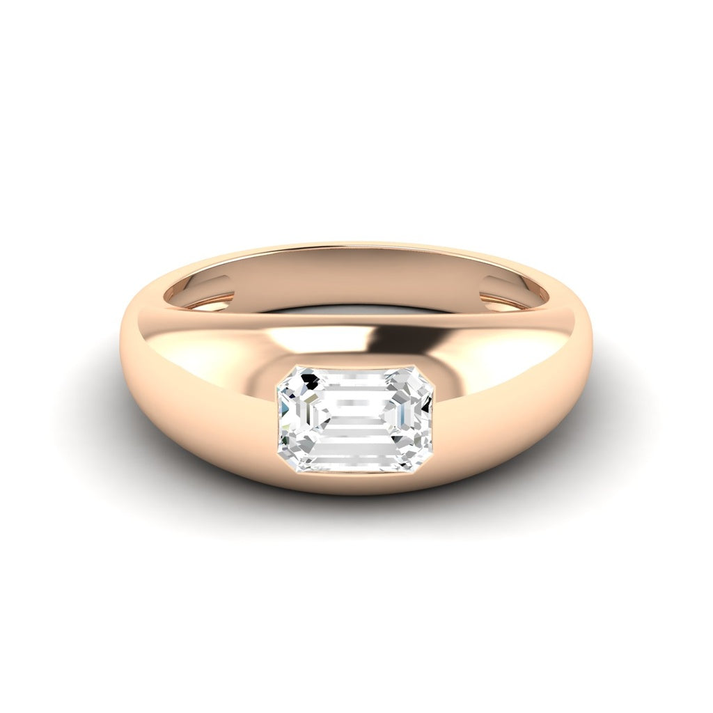 Emerald Domed Ring