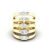 Multi Shape Shield Ring (5 row)